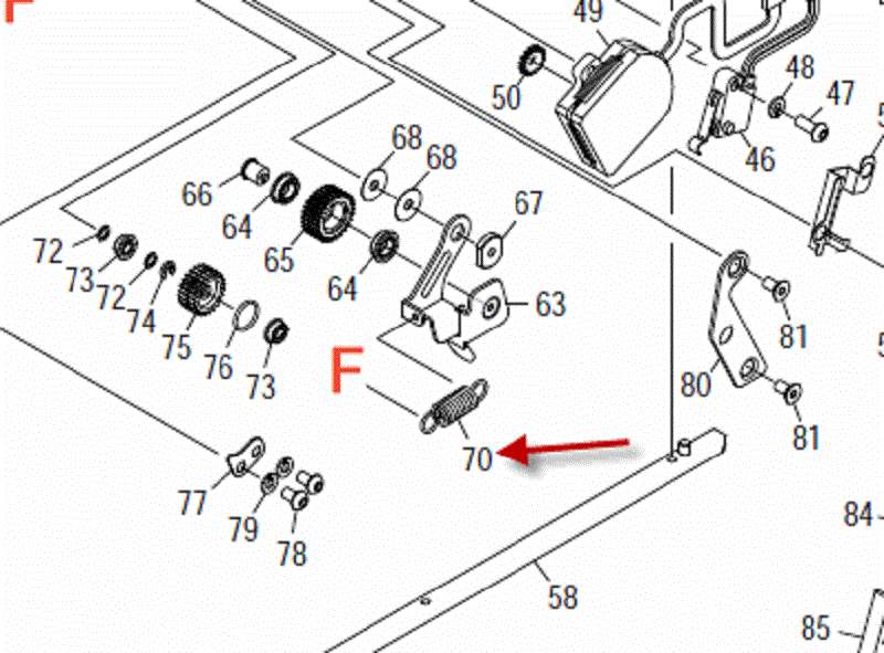 NXT Feeder Parts PZ46891 SPRING,TENSION SMT FUJI Feeder Spare Parts - JM-Merex SMT Spare Parts SuperMarket